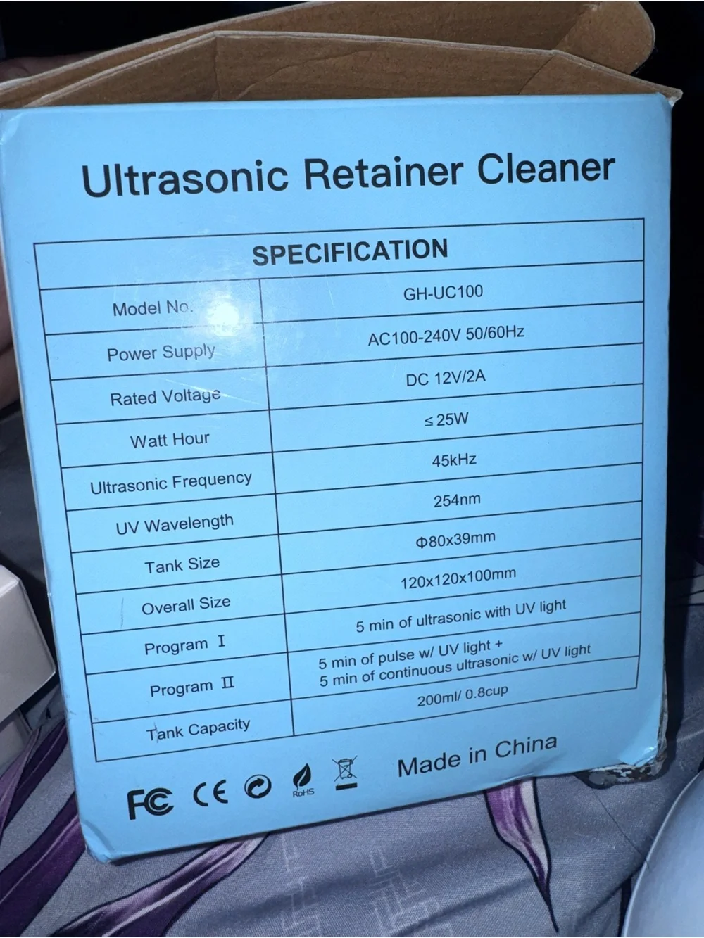 Ultrasonic Retainer, Jewelry Etc Cleaner - White NIB Retail $39